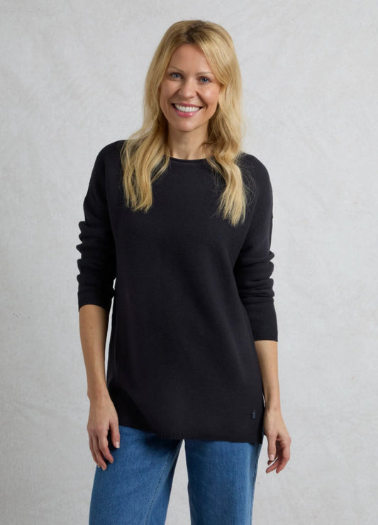 Dalla Knitted Crew Neck Jumper Dark Navy