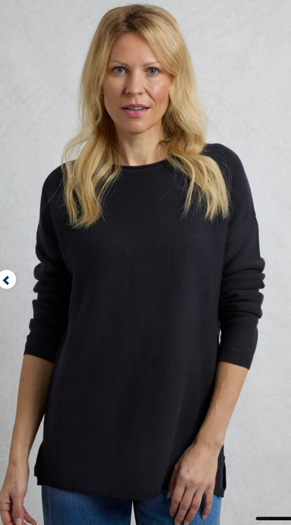 Dalla Knitted Crew Neck Jumper Dark Navy