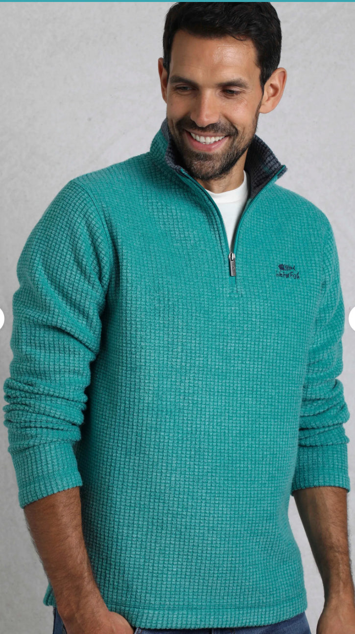 Newark Eco 1/4 Zip Grid Fleece Viridis