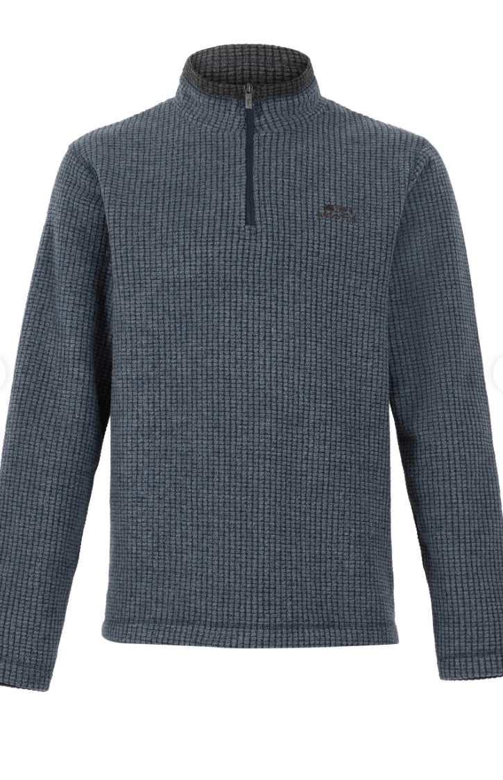 Newark Eco 1/4 Zip Grid Fleece Navy