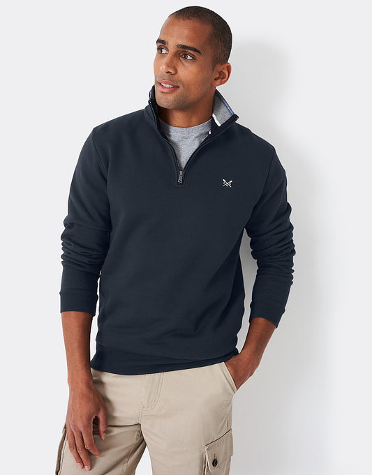 Navy Half Zip Sweatshirt Navy Blue