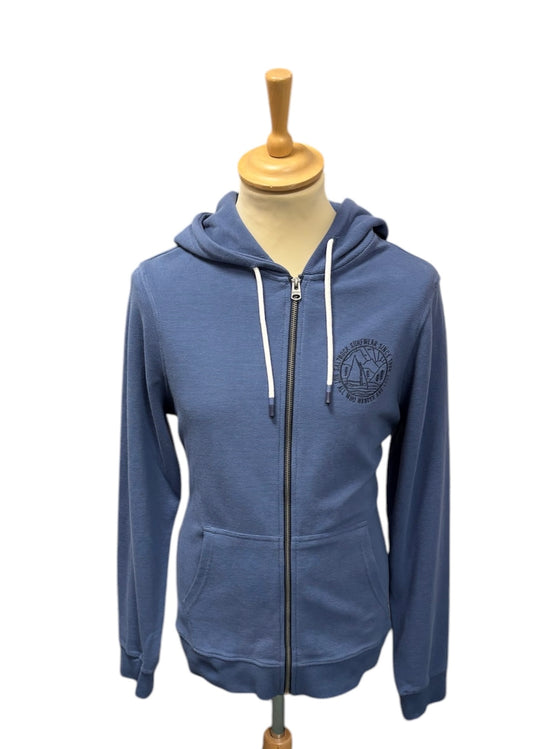 HANNS ZIP HOODIE MID BLUE