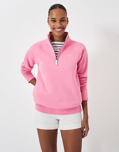 Half Zip Sweatshirt Pink