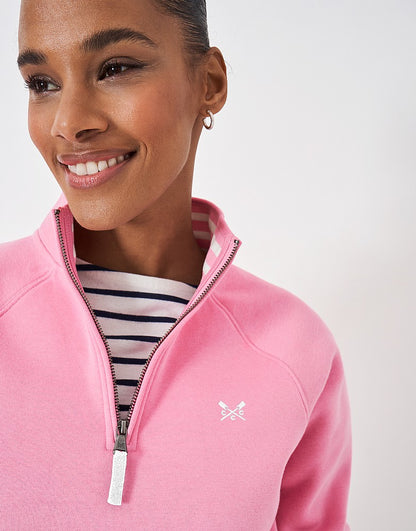 Half Zip Sweatshirt Pink