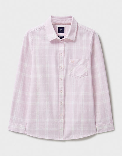 Brushed Flannel Check Shirt in Pink