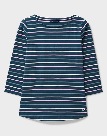 Essential Breton Top in Navy and Multi Stripes