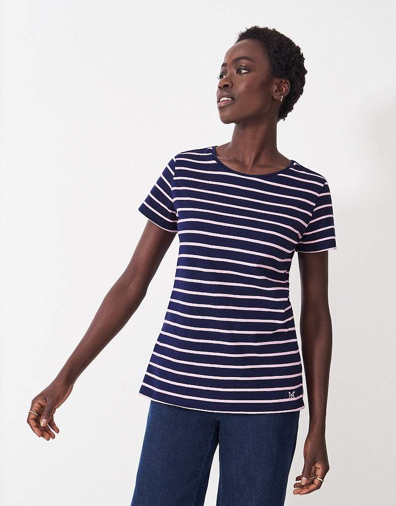 Breton T-Shirt in Navy and Pink