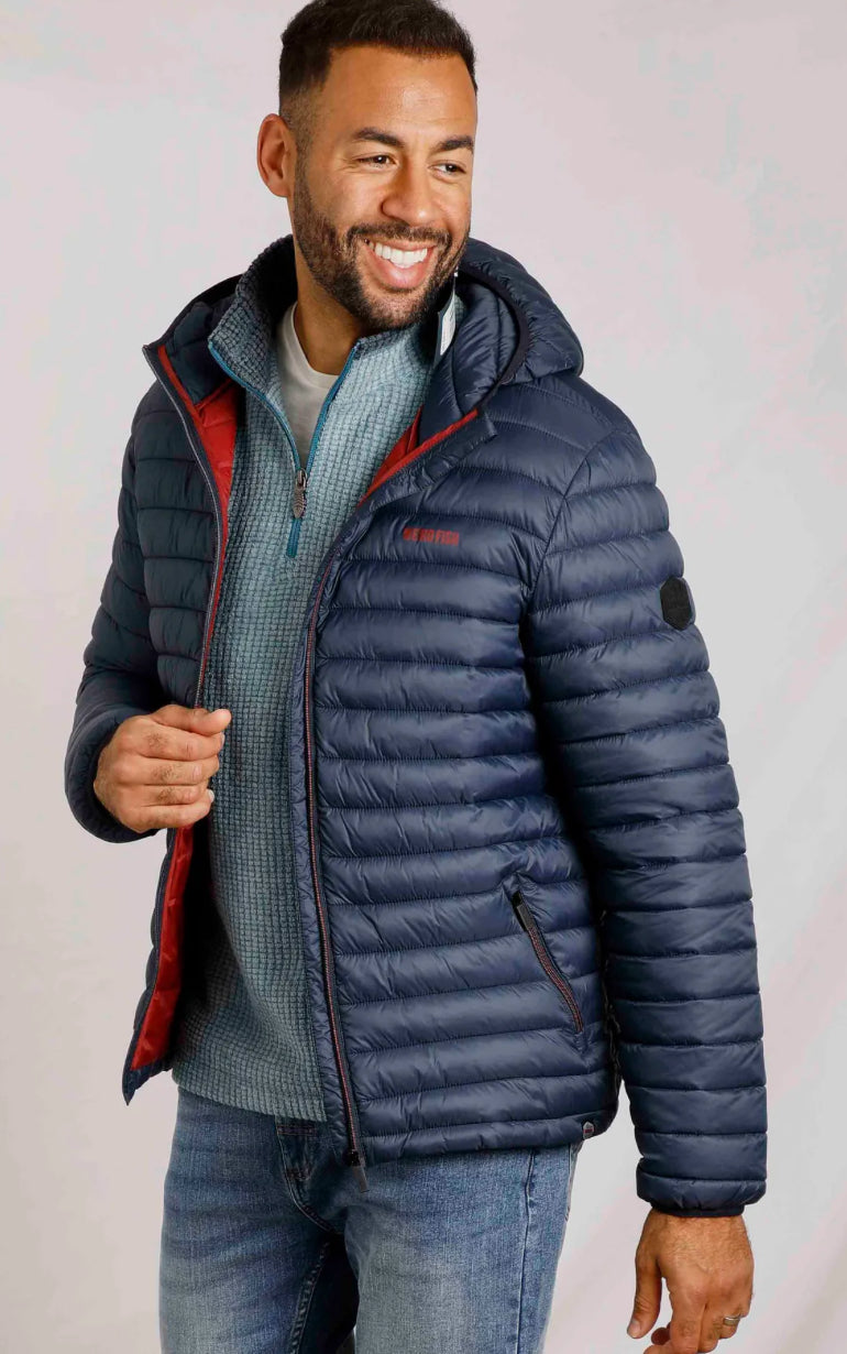 Flete Lightweight Showerproof Padded Jacket Navy