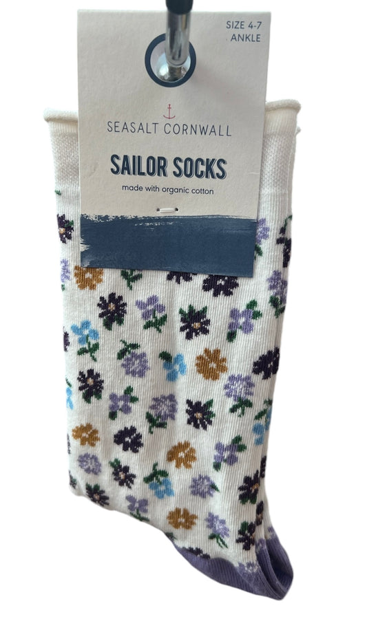 ARTY SOCKS BOTANICAL DITSY CHALK