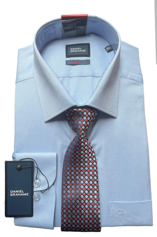 BLUE SHIRT & TIE SET